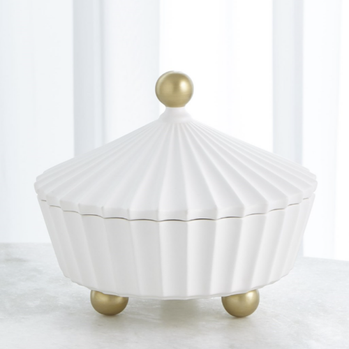 White Vessel w/Lid